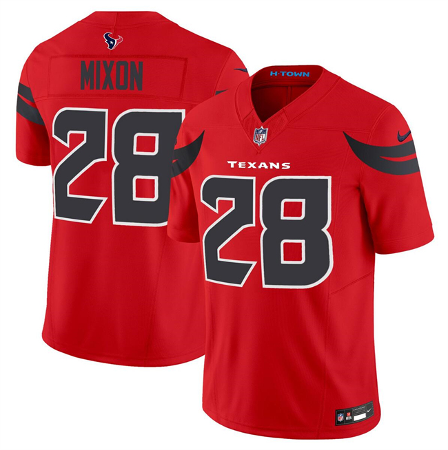 Men's Houston Texans #28 Joe Mixon Red 2024 Alternate F.U.S.E Limited Stitched Jersey